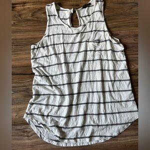 Paper Moon striped Sleeveless Top Black and White